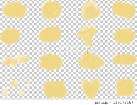 Watercolor bleeding effect set of 16 types - Yellow Watercolor bleeding effect set of 16 types - Yellow 139172167