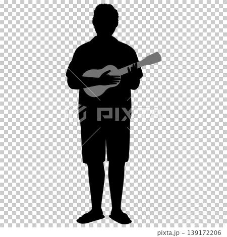 A man playing an ukulele A man playing an ukulele 139172206
