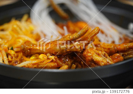 Spicy chicken feet dish popular in Korea Spicy chicken feet dish popular in Korea 139172776