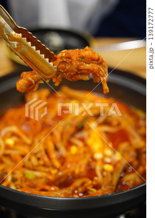 Spicy chicken feet dish popular in Korea Spicy chicken feet dish popular in Korea 139172777