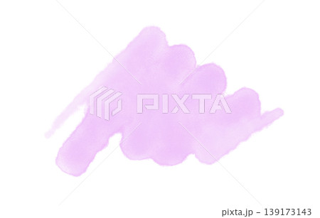 ピンクの水彩雲シェイプ手描きパステル背景装飾透過素材ふわふわドリーミー 139173143