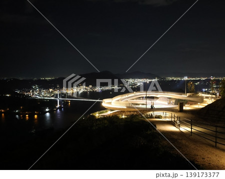 関門橋とヒノヤマリングの夜景 139173377