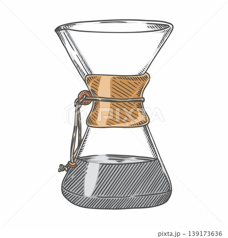 Illustration of Chemex Coffee Brewerのイラスト素材 [139173636] - PIXTA