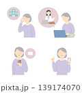 パソコンやスマートフォンを使い医療機関を利用するシニア女性 139174070