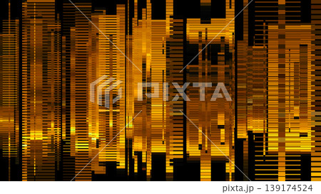 Abstract technology golden digital glitch background with distortion texture for design concepts, wallpapers, presentations, posters, covers, prints and web. Vector illustration. Abstract technology golden digital glitch background with distortion texture for design concepts, wallpapers, presentations, posters, covers, prints and web. Vector illustration. 139174524