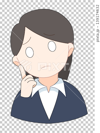 一位女白領思考的插圖 一位女白領思考的插圖 139174632