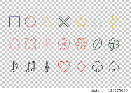 Colorful icon set (line art) Colorful icon set (line art) 139175059