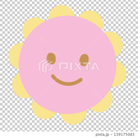 Happy flower illustration for floral print, cartoon character, spring, summer, nature, garden, plants, tree, blossom, blooming, fabric print, sticker, picnic, park, house yard, environment Happy flower illustration for floral print, cartoon character, spring, summer, nature, garden, plants, tree, blossom, blooming, fabric print, sticker, picnic, park, house yard, environment 139175083