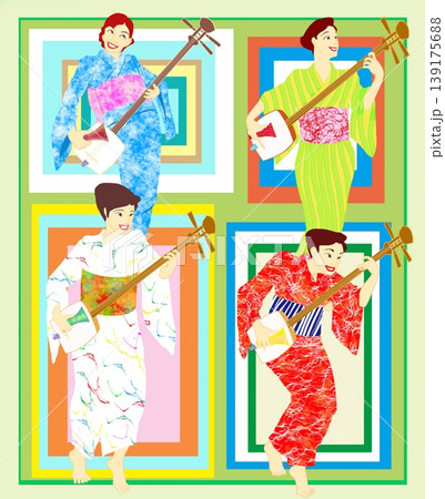春祭り 三味線 四人ばやし 春祭り 三味線 四人ばやし 139175688