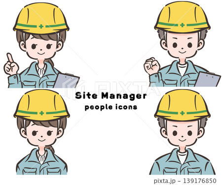 施工管理者の男女アイコン シンプルでゆるい手描き風の可愛い人物イラスト 職業 建設管理素材 施工管理者の男女アイコン シンプルでゆるい手描き風の可愛い人物イラスト 職業 建設管理素材 139176850