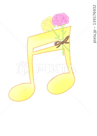 カーネーションの付いた音符 139176932