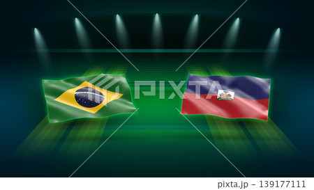 International Soccer Match Preview : Brazil vs Haiti with Flags International Soccer Match Preview : Brazil vs Haiti with Flags 139177111