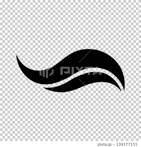 Abstract Black Wavy Shape Flowing Elemental Form Icon Abstract Black Wavy Shape Flowing Elemental Form Icon 139177155