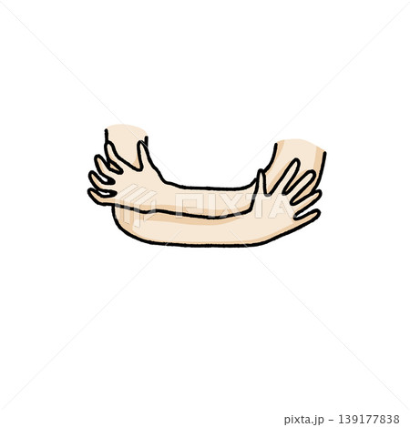 Hugging hands, colorful doodle arm hug, support and love gesture. Skin tone palette embracing silhouette, care friendship symbol, human touch hand drawn art. Hugging hands collection Hugging hands, colorful doodle arm hug, support and love gesture. Skin tone palette embracing silhouette, care friendship symbol, human touch hand drawn art. Hugging hands collection 139177838