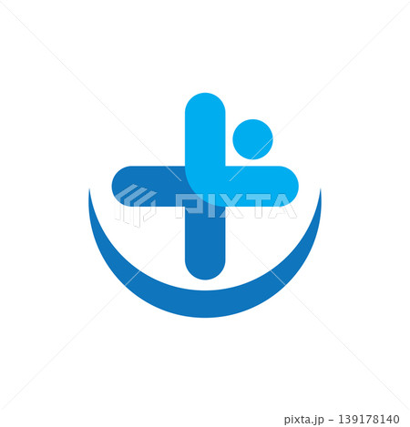 Medical cross with people Medical cross with people 139178140