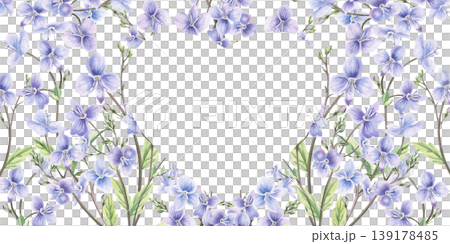 A rectangular heart-shaped frame of blue forest flowers. This hand-drawn watercolor illustration is perfect for cards, textiles, weddings, nature websites, and eco-themed designs. A rectangular heart-shaped frame of blue forest flowers. This hand-drawn watercolor illustration is perfect for cards, textiles, weddings, nature websites, and eco-themed designs. 139178485