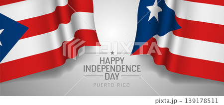 Puerto Rico happy independence day greeting card, banner with template text vector illustration 139178511