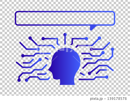 生成AI AIチャット チャットボット 人工知能 吹き出し DX 業務効率化 ビジネス テクノ 139178578