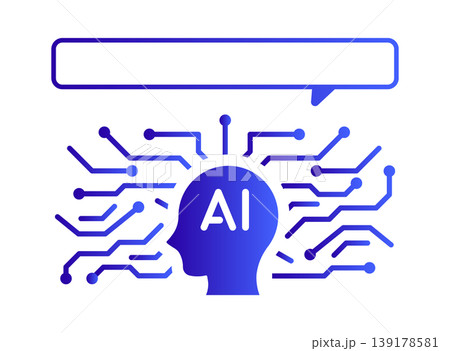 生成AI 人工知能 チャットボット AIチャット 吹き出し テクノロジー DX デジタル ヒ 139178581