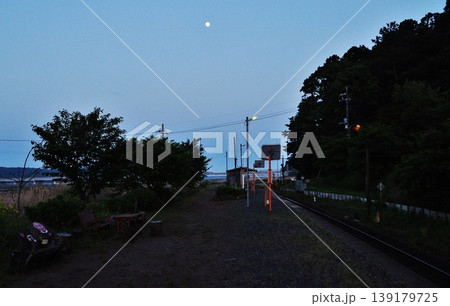 ひたちなか海浜鉄道「中根駅」のホームと線路の風景 139179725