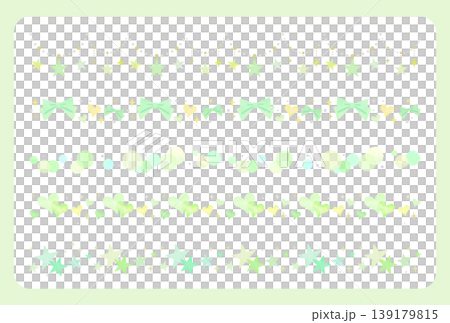 A set of sparkly decorative lines featuring stars, ribbons, hearts, and polka dots (watercolor-style vectors). A set of sparkly decorative lines featuring stars, ribbons, hearts, and polka dots (watercolor-style vectors). 139179815
