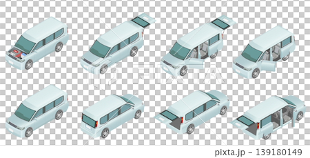 Minivan set 139180149