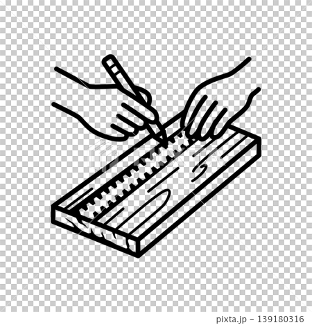 Planning and Marking Line Icon Planning and Marking Line Icon 139180316