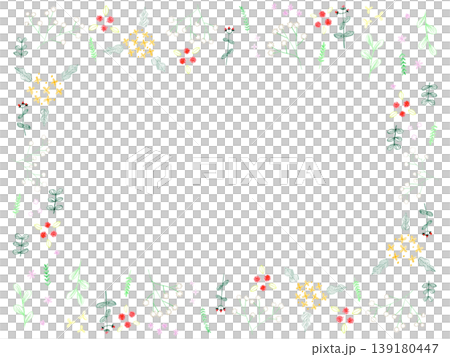 Hand-drawn frame of colored pencil baby's breath Hand-drawn frame of colored pencil baby's breath 139180447