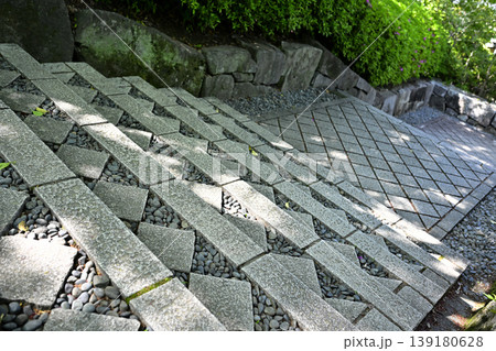 名古屋市「白鳥庭園」にある幾何学模様の意匠階段 名古屋市「白鳥庭園」にある幾何学模様の意匠階段 139180628