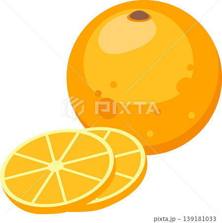 orange fruit citrus illustration with slices. for juice smoothie and clean eating concept orange fruit citrus illustration with slices. for juice smoothie and clean eating concept 139181033