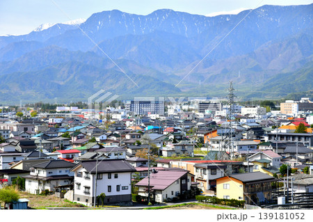 信濃大町駅周辺を北東方向より望む(長野県大町市)【2026.4】 139181052