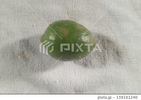 Fresh Green Lime Citrus Fruit Close-up on White Fresh Green Lime Citrus Fruit Close-up on White 139181240