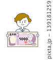 五千円札を手に持っている男性 139181259