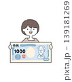 千円札を手に持っている女性 139181269