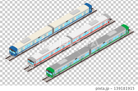 等距插圖：火車模型 139181915