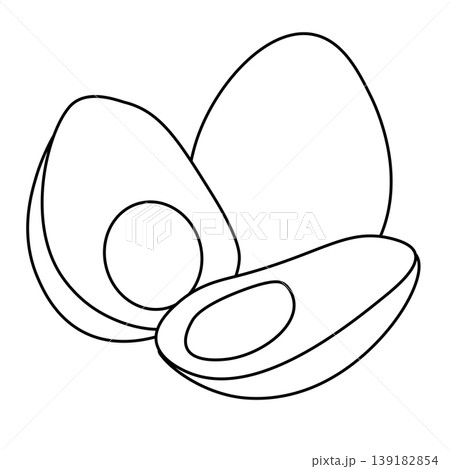 three Hard boiled Egg Black and white composition hand drawn illustration. Vector graphic line art. Perfect for cafe logo, branding, packaging, labels, and modern decor design. three Hard boiled Egg Black and white composition hand drawn illustration. Vector graphic line art. Perfect for cafe logo, branding, packaging, labels, and modern decor design. 139182854