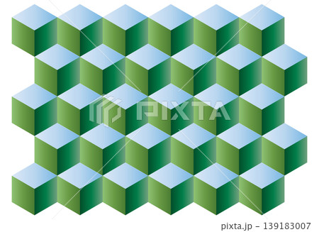 Cube icons. 3d colorful cube symbols. Geometric pattern of interlocking cubes. Cube icons. 3d colorful cube symbols. Geometric pattern of interlocking cubes. 139183007