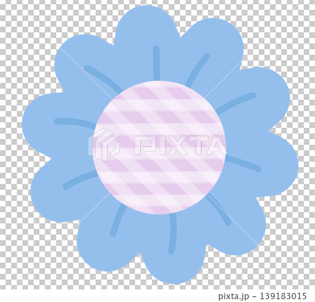 Pastel blue flower with checked pattern for floral print, spring, summer, nature, garden, plant, tree, blossom, blooming, fabric print, sticker, picnic, park, house yard, environment, patch, brooch Pastel blue flower with checked pattern for floral print, spring, summer, nature, garden, plant, tree, blossom, blooming, fabric print, sticker, picnic, park, house yard, environment, patch, brooch 139183015