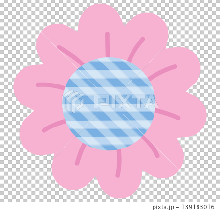 Pastel pink flower with checked pattern for floral print, spring, summer, nature, garden, plant, tree, blossom, blooming, fabric print, sticker, picnic, park, house yard, environment, patch, brooch Pastel pink flower with checked pattern for floral print, spring, summer, nature, garden, plant, tree, blossom, blooming, fabric print, sticker, picnic, park, house yard, environment, patch, brooch 139183016