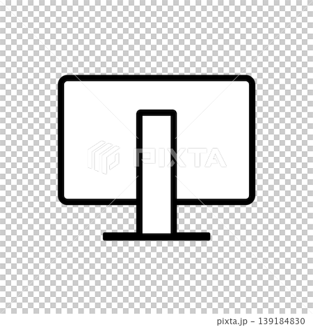 Monitor back icon - simple and easy-to-use digital design Monitor back icon - simple and easy-to-use digital design 139184830