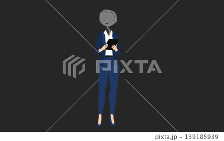 仕事で悩んでいる女性のイラスト 仕事で悩んでいる女性のイラスト 139185939