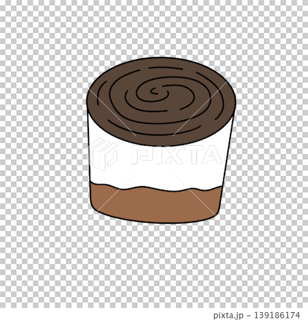 Simple dessert photo in cartoon style Simple dessert photo in cartoon style 139186174