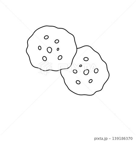 Simple outline of two connected cells Simple outline of two connected cells 139186370