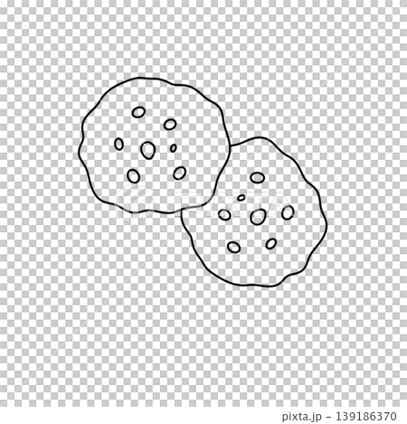 Simple outline of two connected cells Simple outline of two connected cells 139186370