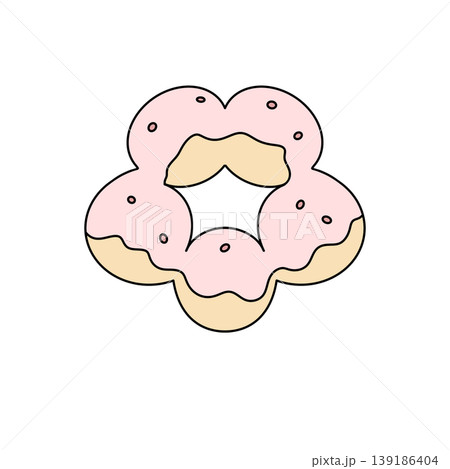 Soft pink frosting glows around a star shape Soft pink frosting glows around a star shape 139186404