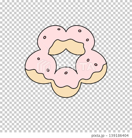 Soft pink frosting glows around a star shape Soft pink frosting glows around a star shape 139186404