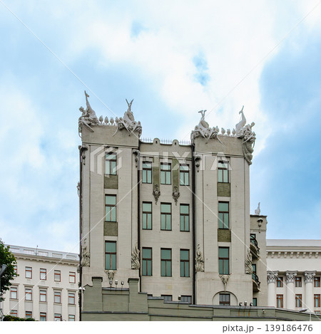 House with Chimaeras or Horodecki House - Art Nouveau building - Kiev, Ukrain House with Chimaeras or Horodecki House - Art Nouveau building - Kiev, Ukrain 139186476