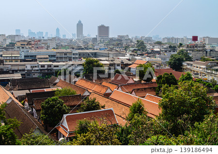 View of Bangkok from the Golden Mount at Wat Saket. View of Bangkok from the Golden Mount at Wat Saket. 139186494