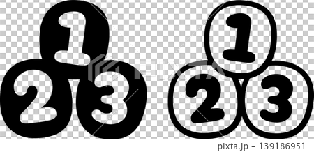 Cartoon 123 numbers icon Cartoon 123 numbers icon 139186951