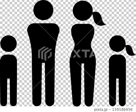 Simple family figures icons Simple family figures icons 139186956